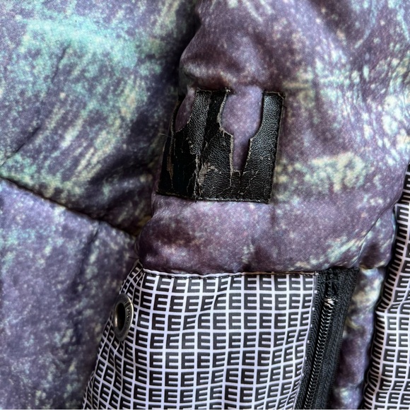 Element Snowboard Jacket Text Logo All Over Print Black White Men’s Medium - Picture 11 of 16